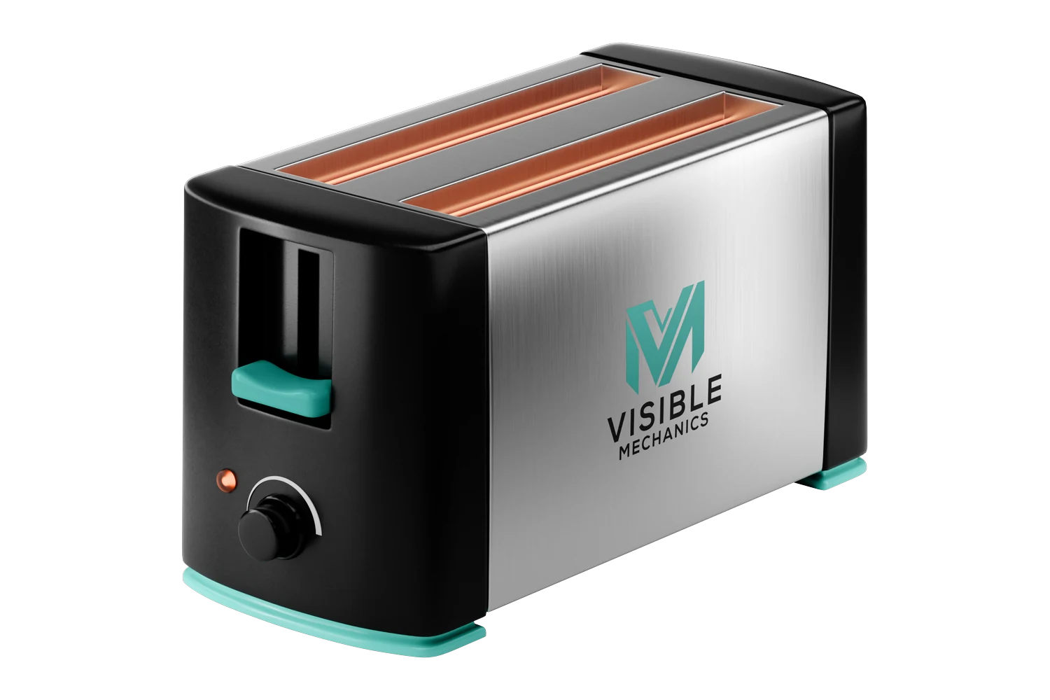 Standardansicht eines Toasters, freigestellt
