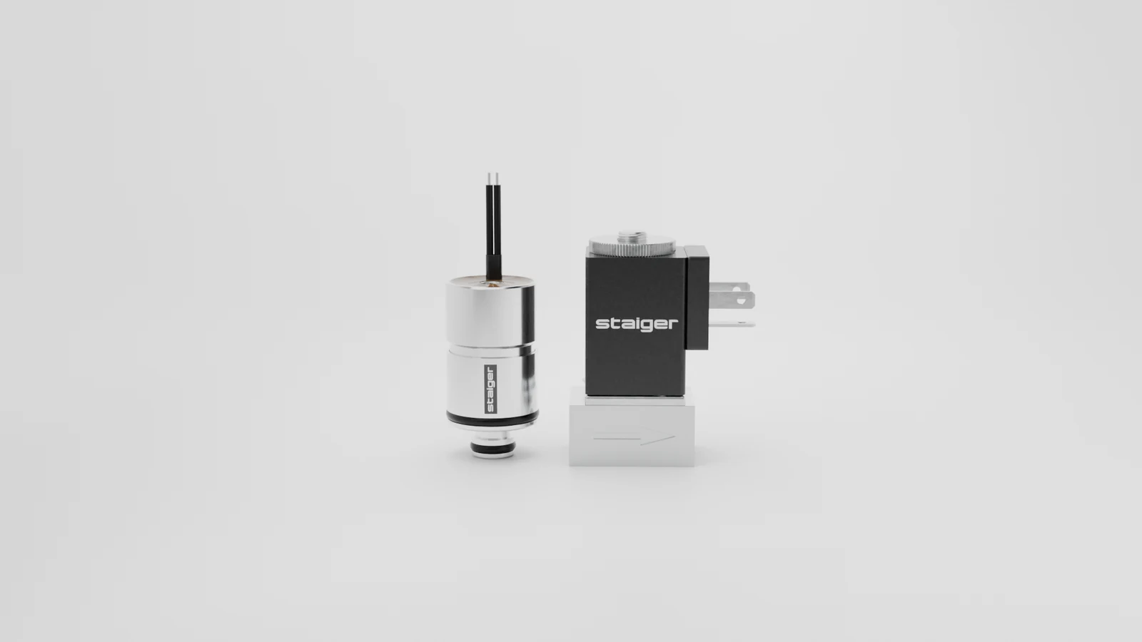 Zwei Magnetventile der Staiger GmbH in geschlossener Ansicht